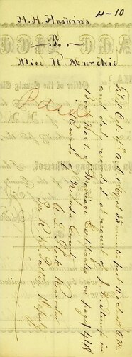 Click to see DR 6 H-10 of Marriage Certificates (DR 6 H)