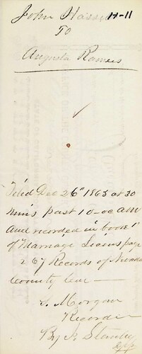 Click to see DR 6 H-11 of Marriage Certificates (DR 6 H)