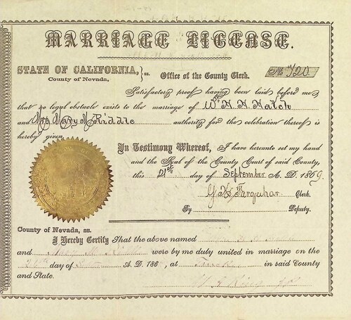 Click to see DR 6 H-12 of Marriage Certificates (DR 6 H)