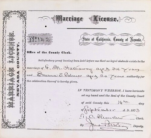 Click to see DR 6 H-13 of Marriage Certificates (DR 6 H)