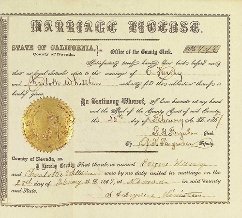 Click to see DR 6 H-14 of Marriage Certificates (DR 6 H)