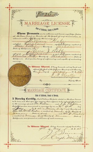 Click to see DR 6 H-17 of Marriage Certificates (DR 6 H)