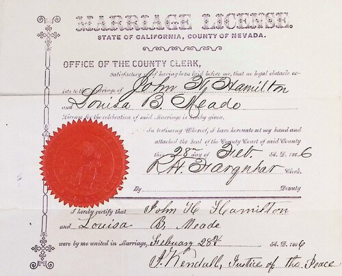 Click to see DR 6 H-20 of Marriage Certificates (DR 6 H)