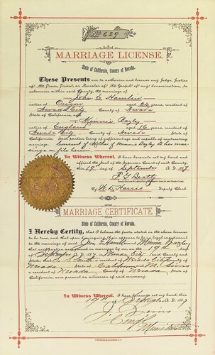 Click to see DR 6 H-21 of Marriage Certificates (DR 6 H)