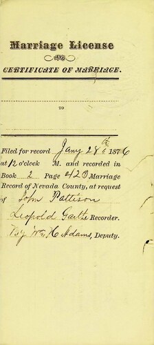 Click to see DR 6 H-23 of Marriage Certificates (DR 6 H)