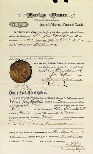 Click to see DR 6 H-23 of Marriage Certificates (DR 6 H)