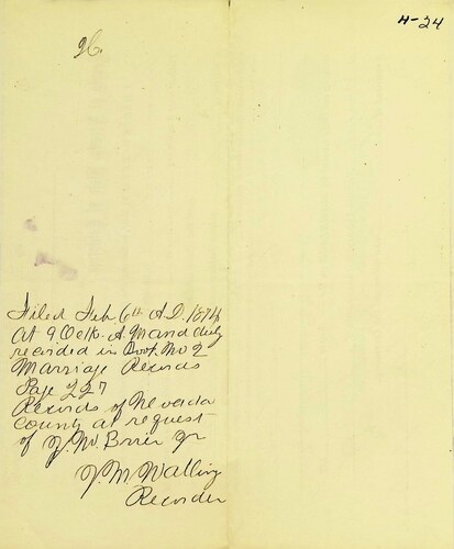 Click to see DR 6 H-24 of Marriage Certificates (DR 6 H)