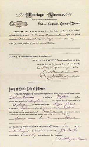 Click to see DR 6 H-24 of Marriage Certificates (DR 6 H)