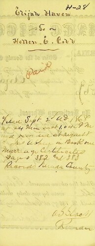 Click to see DR 6 H-28 of Marriage Certificates (DR 6 H)