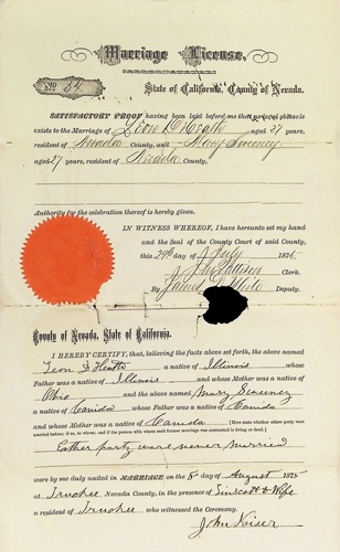 Click to see DR 6 H-30 of Marriage Certificates (DR 6 H)