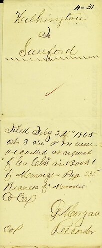 Click to see DR 6 H-31 of Marriage Certificates (DR 6 H)