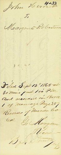 Click to see DR 6 H-33 of Marriage Certificates (DR 6 H)