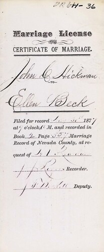 Click to see DR 6 H-36 of Marriage Certificates (DR 6 H)