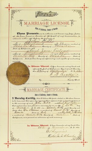 Click to see DR 6 H-40 of Marriage Certificates (DR 6 H)