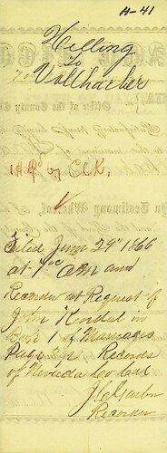 Click to see DR 6 H-41 of Marriage Certificates (DR 6 H)