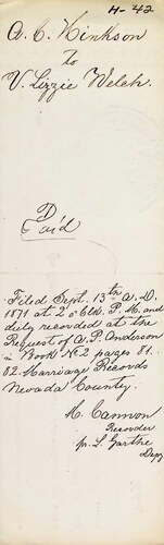 Click to see DR 6 H-42 of Marriage Certificates (DR 6 H)
