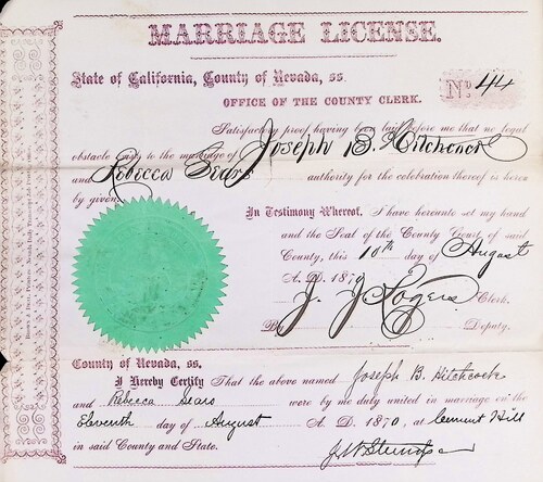 Click to see DR 6 H-43 of Marriage Certificates (DR 6 H)