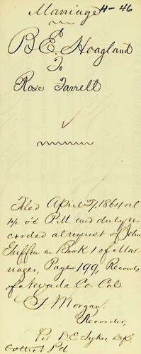 Click to see DR 6 H-46 of Marriage Certificates (DR 6 H)