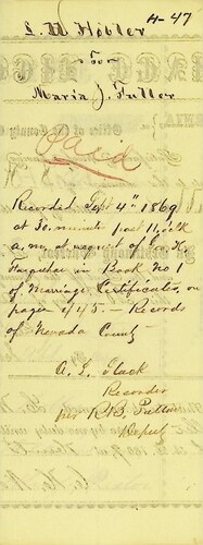 Click to see DR 6 H-47 of Marriage Certificates (DR 6 H)