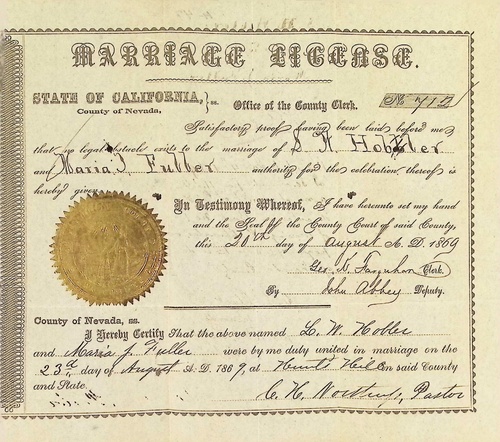 Click to see DR 6 H-47 of Marriage Certificates (DR 6 H)