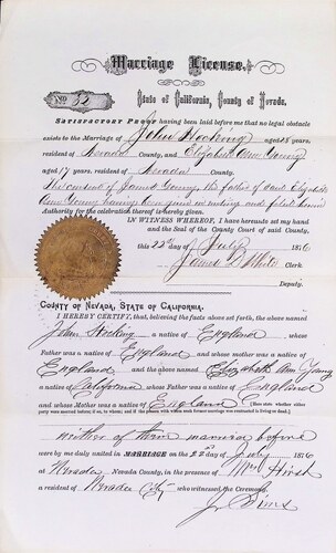 Click to see DR 6 H-48 of Marriage Certificates (DR 6 H)