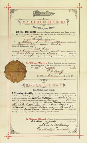 Click to see DR 6 H-49 of Marriage Certificates (DR 6 H)