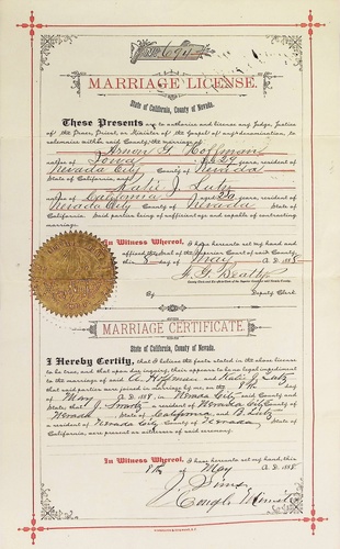 Click to see DR 6 H-51 of Marriage Certificates (DR 6 H)
