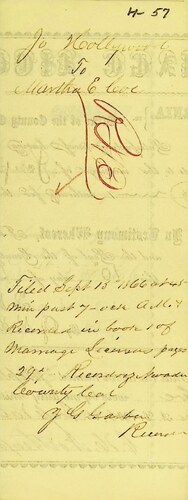 Click to see DR 6 H-57 of Marriage Certificates (DR 6 H)