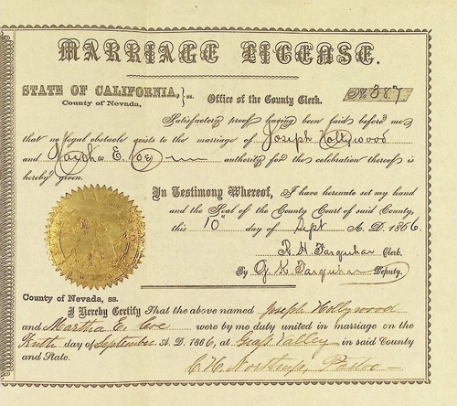 Click to see DR 6 H-57 of Marriage Certificates (DR 6 H)