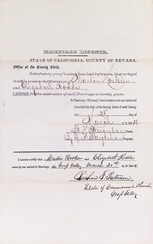 Click to see DR 6 H-68 of Marriage Certificates (DR 6 H)