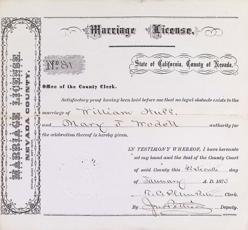 Click to see DR 6 H-75 of Marriage Certificates (DR 6 H)
