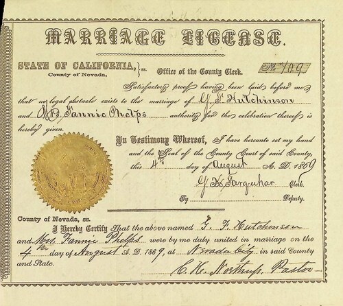 Click to see DR 6 H-87 of Marriage Certificates (DR 6 H)