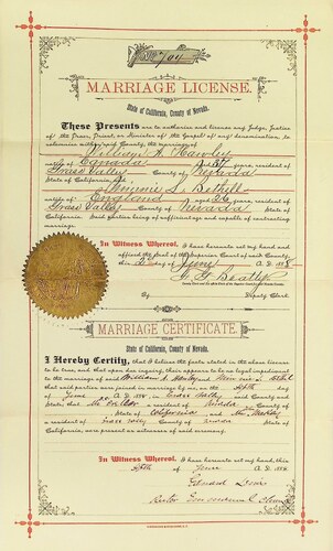 Click to see DR 6 H-89 of Marriage Certificates (DR 6 H)