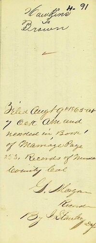 Click to see DR 6 H-91 of Marriage Certificates (DR 6 H)