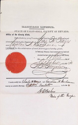 Click to see DR 6 H-93A of Marriage Certificates (DR 6 H)