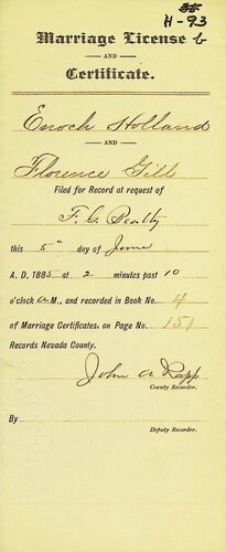 Click to see DR 6 H-93B of Marriage Certificates (DR 6 H)