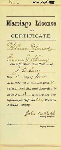 Click to see DR 6 H-114 of Marriage Certificates (DR 6 H)