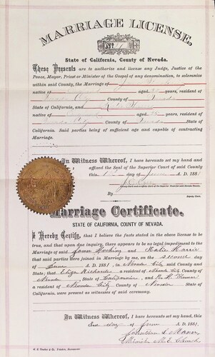 Click to see DR 6 H-122 of Marriage Certificates (DR 6 H)