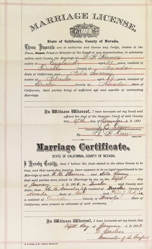 Click to see DR 6 H-124 of Marriage Certificates (DR 6 H)