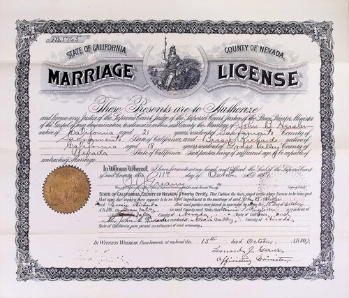 Click to see DR 6 H-130 of Marriage Certificates (DR 6 H)