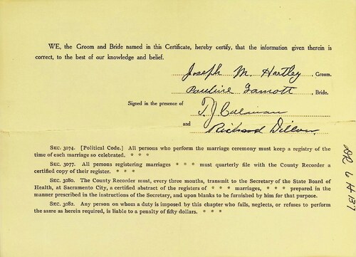 Click to see DR 6 H-137 of Marriage Certificates (DR 6 H)