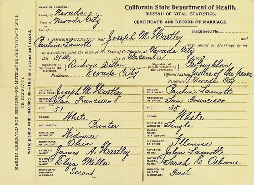 Click to see DR 6 H-137 of Marriage Certificates (DR 6 H)