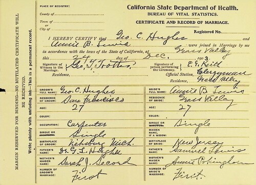 Click to see DR 6 H-139 of Marriage Certificates (DR 6 H)