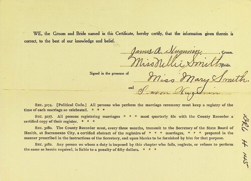 Click to see DR 6 H-145 of Marriage Certificates (DR 6 H)