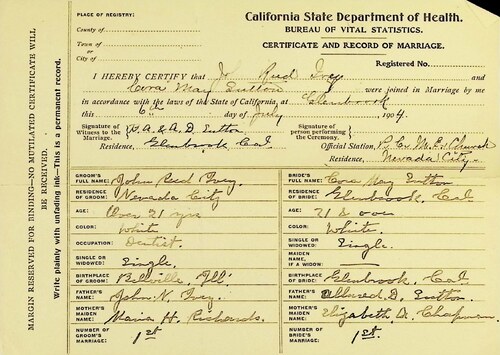 Click to see DR 6 I-6 of Marriage Certificates (DR 6 I)