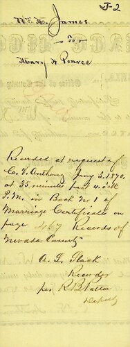 Click to see DR 6 J-2 of Marriage Certificates (DR 6 J)