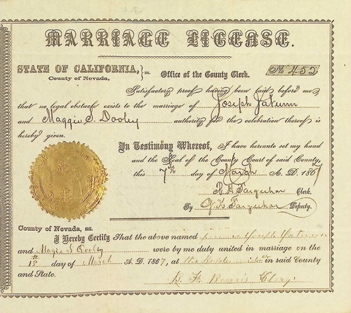 Click to see DR 6 J-4 of Marriage Certificates (DR 6 J)