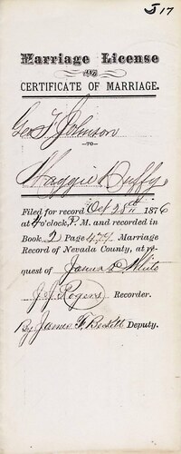 Click to see DR 6 J-17 of Marriage Certificates (DR 6 J)