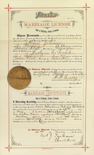Click to see DR 6 J-18 of Marriage Certificates (DR 6 J)