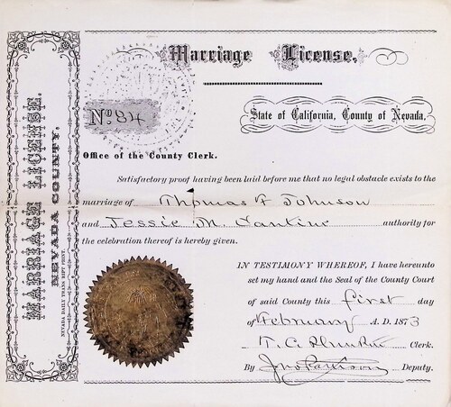 Click to see DR 6 J-22 of Marriage Certificates (DR 6 J)